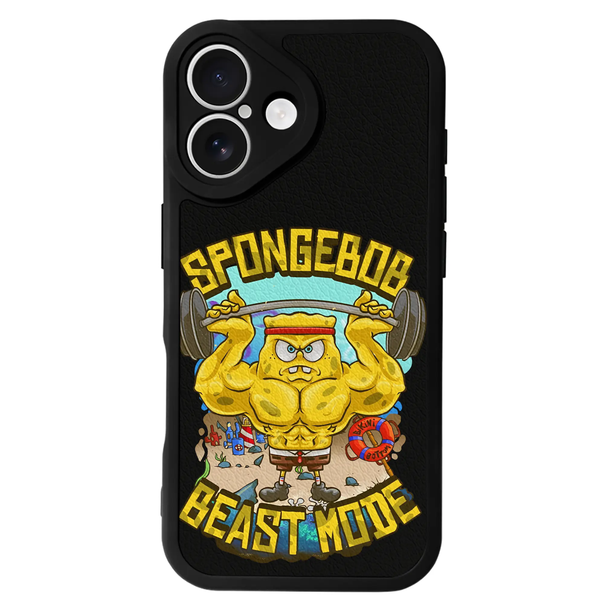 スポンジボブ グッズ スポンジボブ - IPhone 16シリーズ対応 ・ シリコンスマホケース ・ レザー調 ・ 高精度フィット ・ 耐衝撃 ・ ワイヤレス充電対応 ・ 精密カット